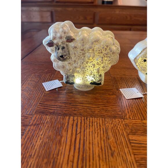 Valerie Parr Hill silver mercury glass lighted Sheep, Bunny, Chick  decorations - Picture 2 of 6